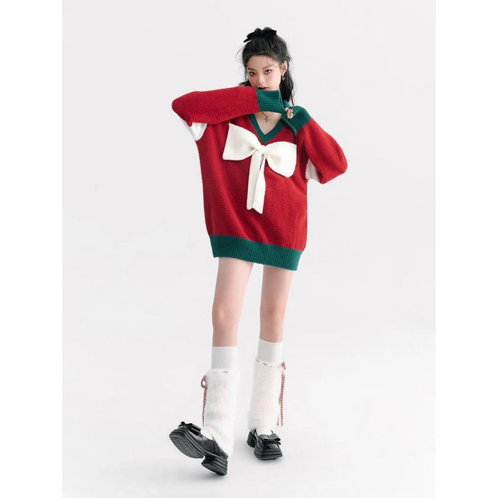 Damen Weihnachtspullover Gemütlich Warm Acrylmischung