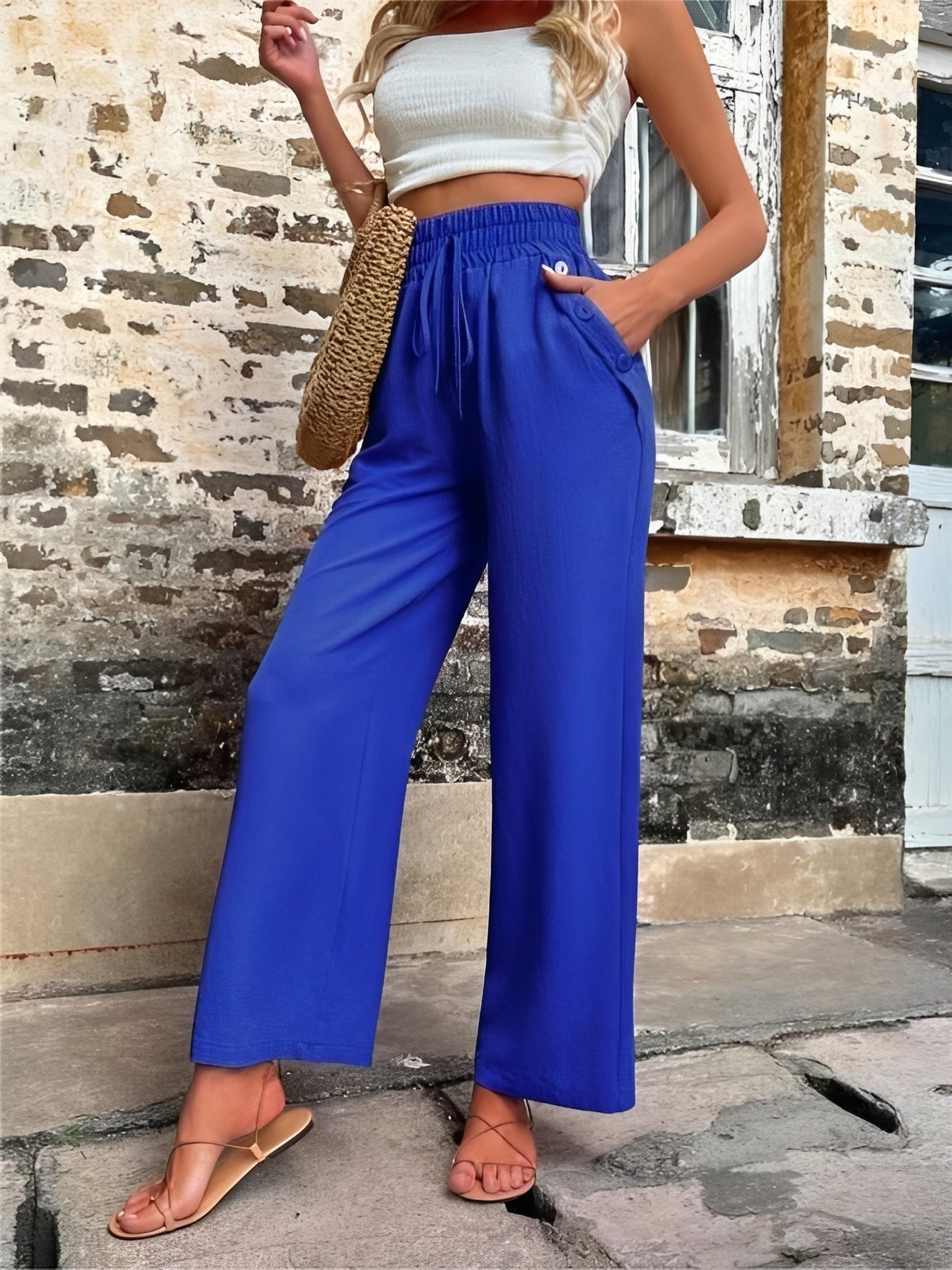 Damenhose | High Waist & Elastischer Komfortbund