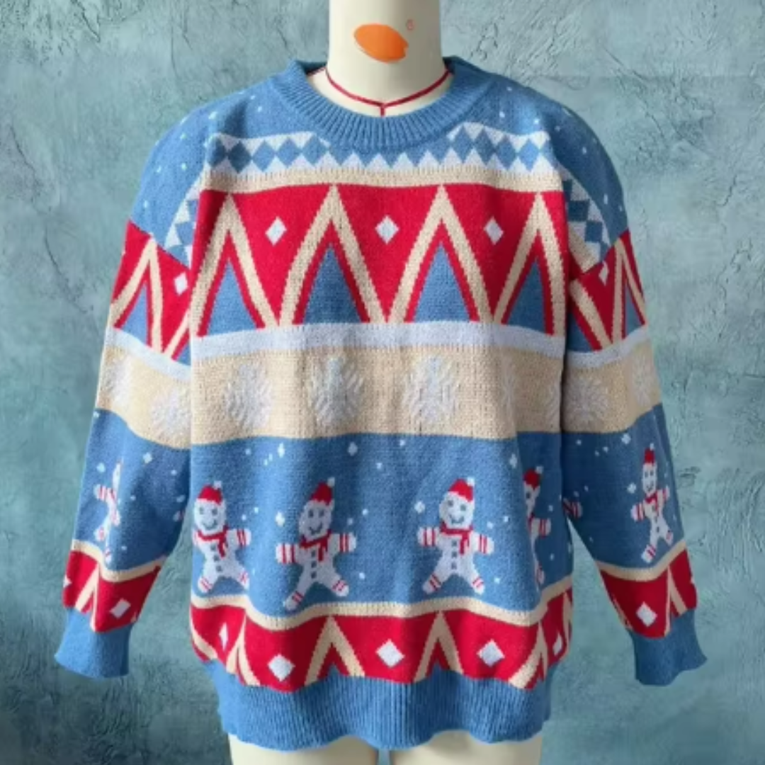Damenpullover Festlich Gemütlich Acrylmischung für Weihnachtsfeiern