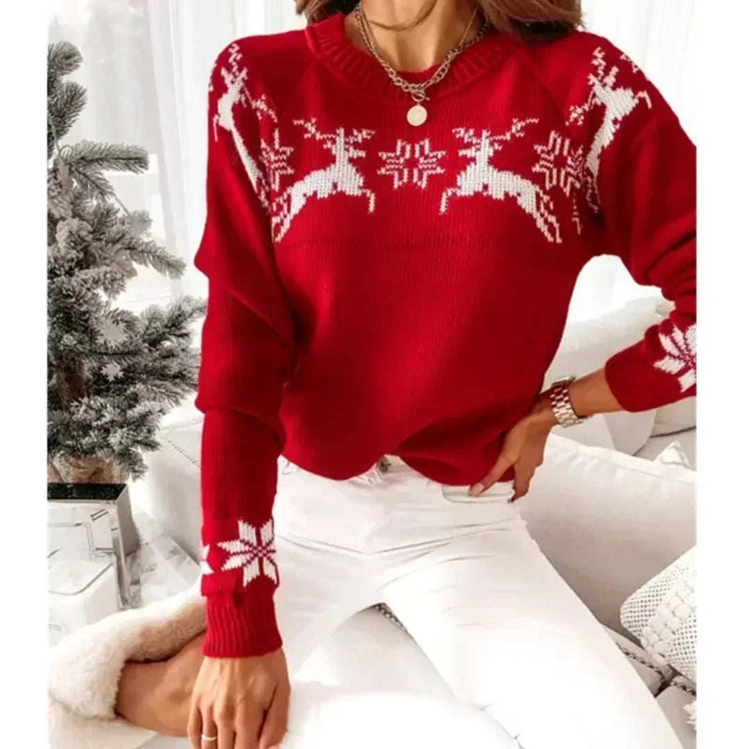 Damenpullover Festlich Warm Strick für Winterfeiern