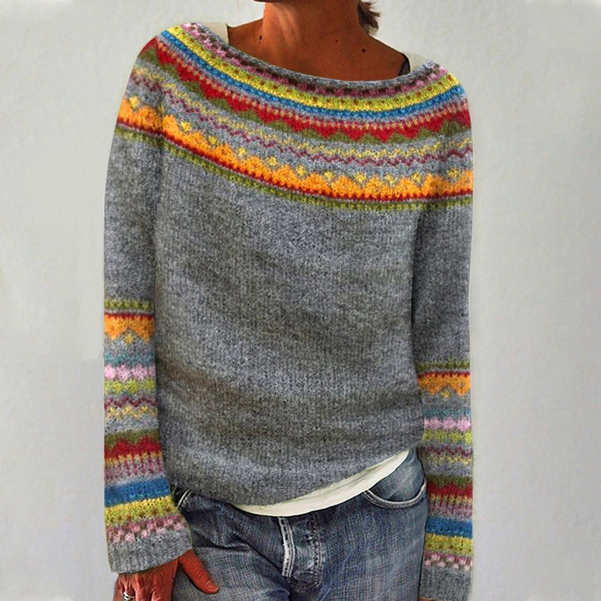 Damenpullover Winter Vintage Design – Weicher Strickpullover | DANIQUE