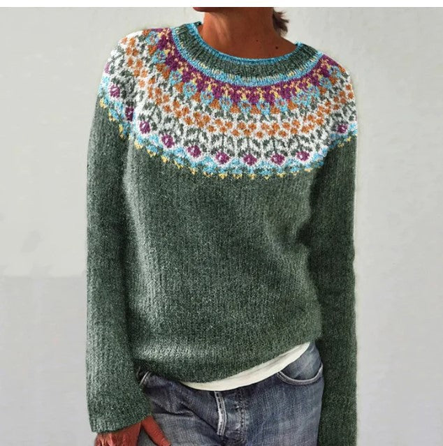 Damenpullover Winter Vintage Design – Weicher Strickpullover | DANIQUE