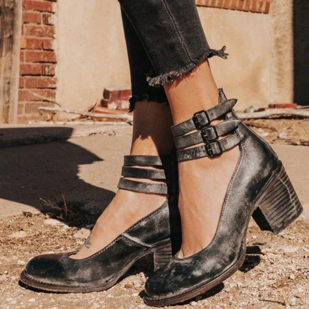 Damenschuhe | Blockabsatz & Sicherer Knöchelriemen