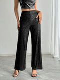 Damenweite Beinhose Festlich Pailletten Glamour