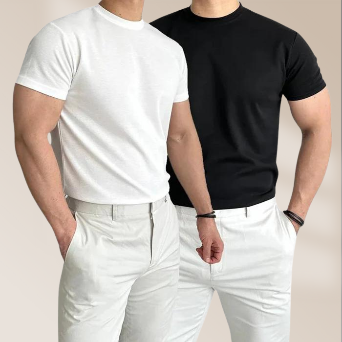 Herren Sommer Rundhals Slim Fit T-shirt