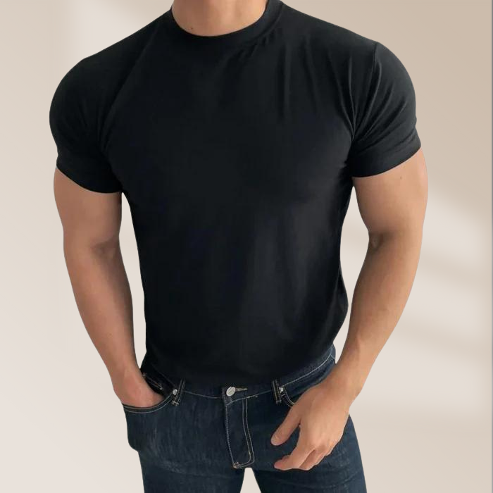 Herren Sommer Rundhals Slim Fit T-shirt