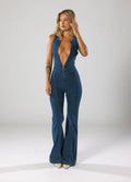 Denim Jumpsuit Damen | Figurbetont & Mit Knopfleiste