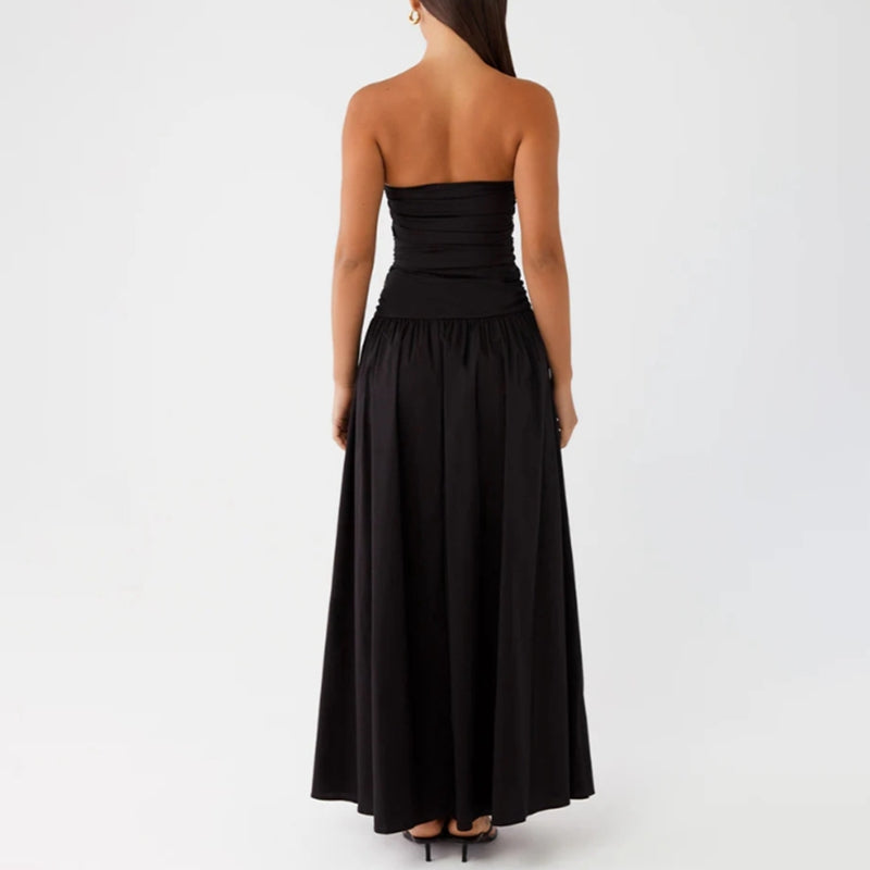 Damen Lässig Karomuster Sommer Maxikleid