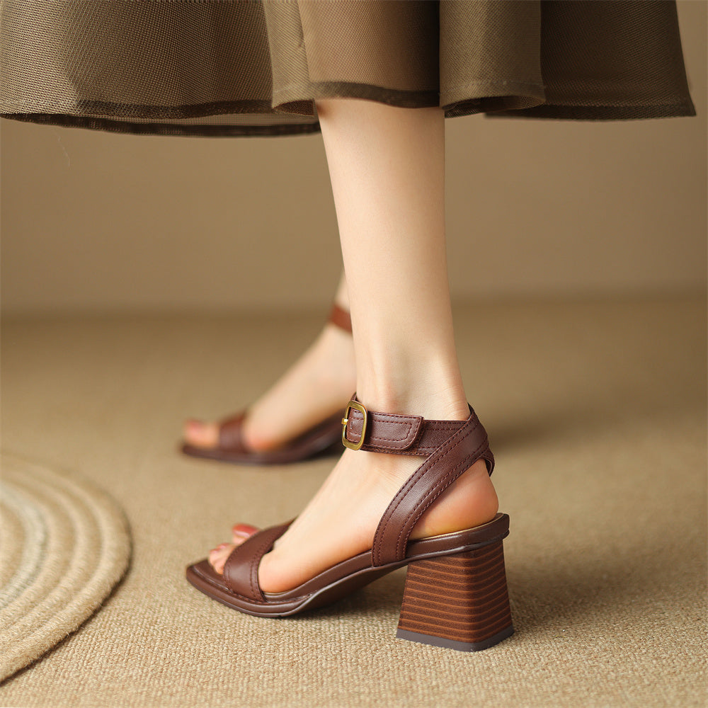 Damen Elegant Orthopädische Absatz Sandalen