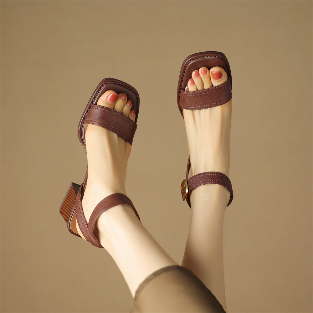 Damen Elegant Orthopädische Absatz Sandalen