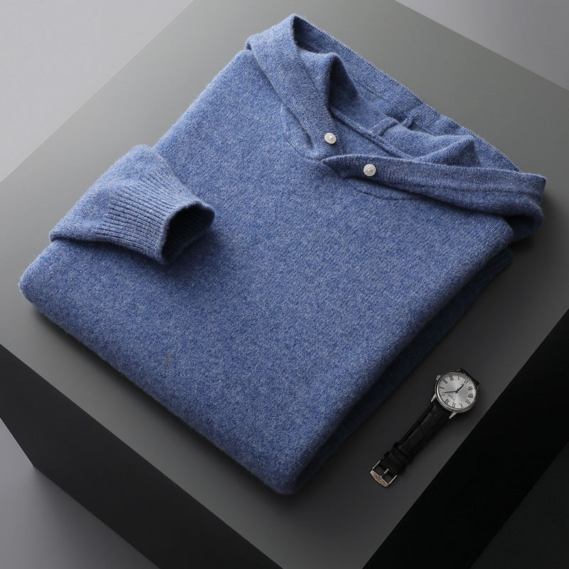 Kapuzenpullover Herren | Strickdesign & Kontrastkapuze