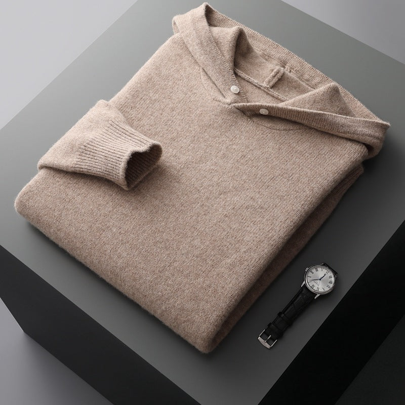 Kapuzenpullover Herren | Strickdesign & Kontrastkapuze