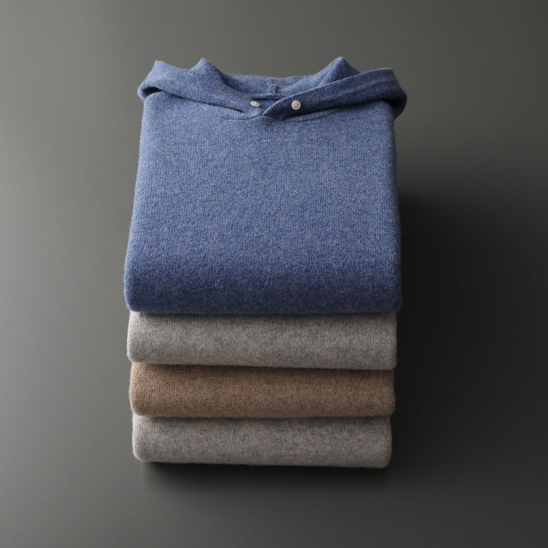 Kapuzenpullover Herren | Strickdesign & Kontrastkapuze