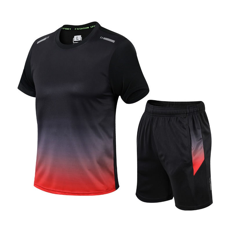 Dynamisches Sport-T-Shirt- und Shorts-Set – atmungsaktiv und bequem für aktive Tage