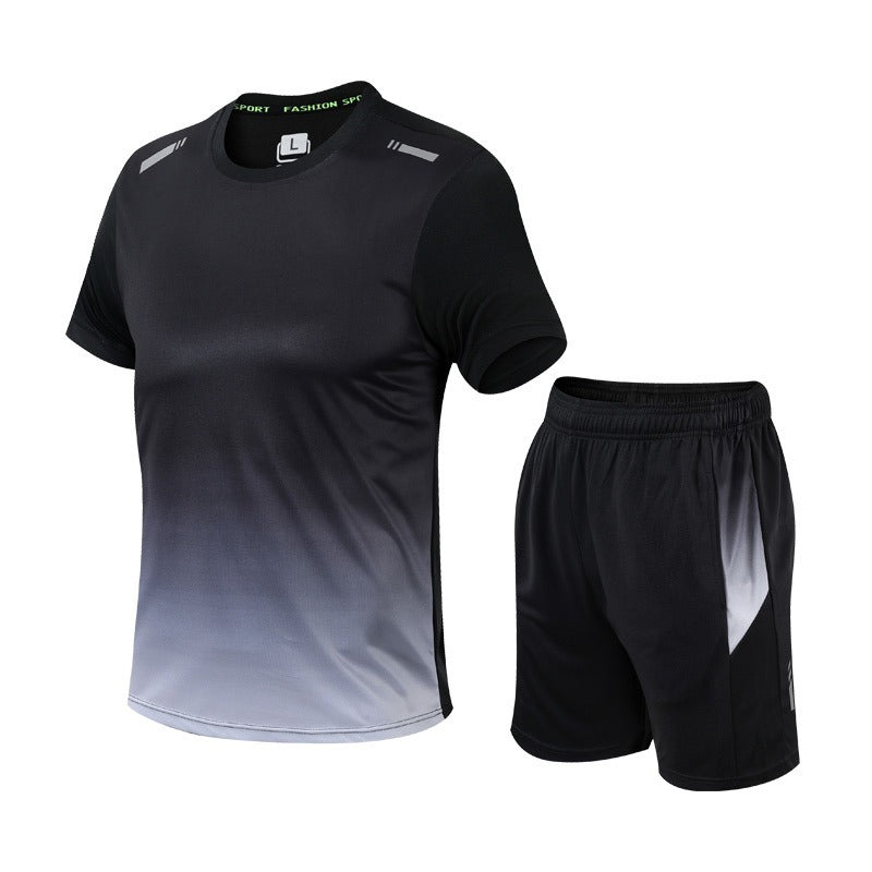 Dynamisches Sport-T-Shirt- und Shorts-Set – atmungsaktiv und bequem für aktive Tage