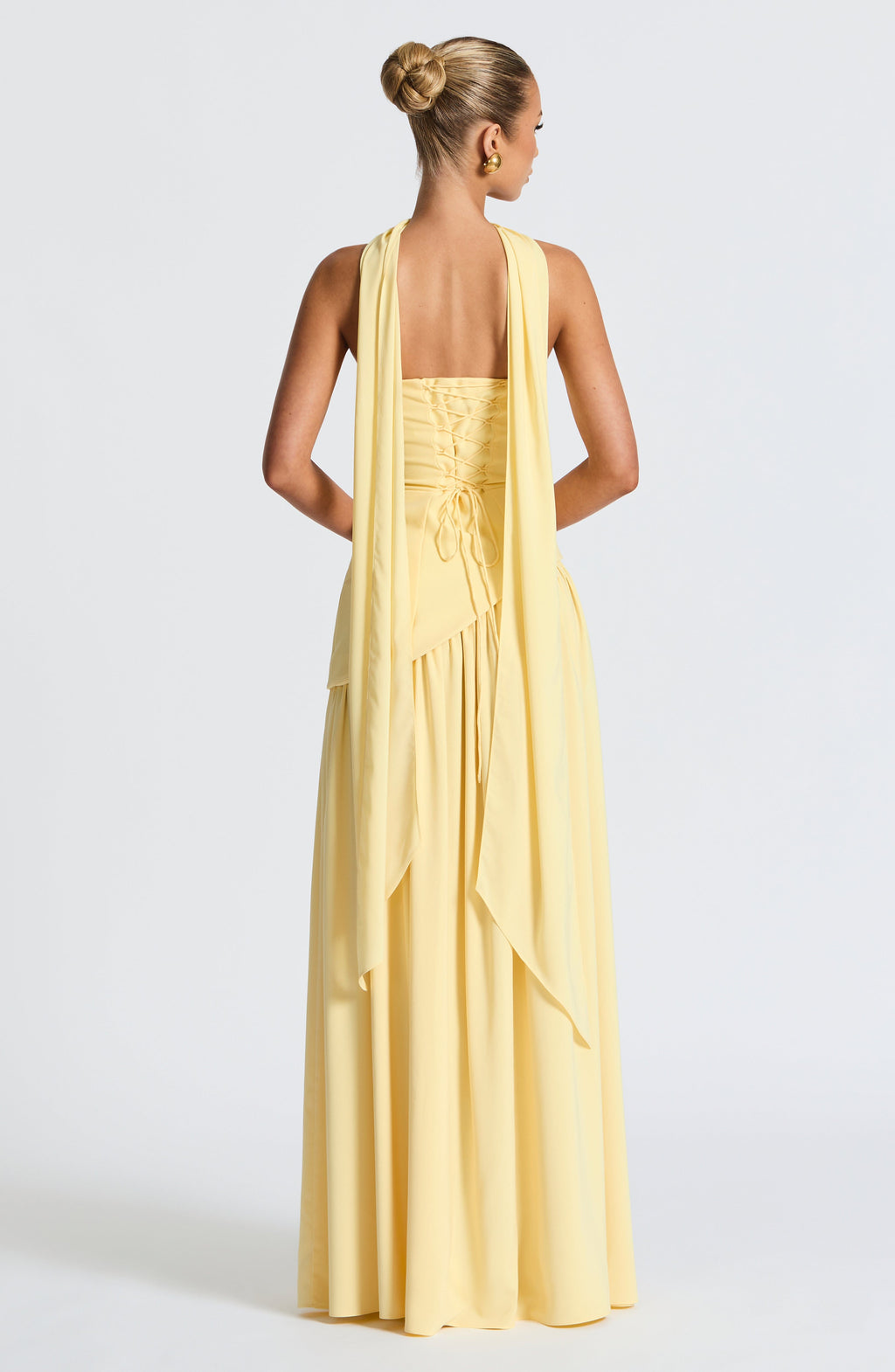 Damen Bandeau Seitenschlitzen Maxikleid