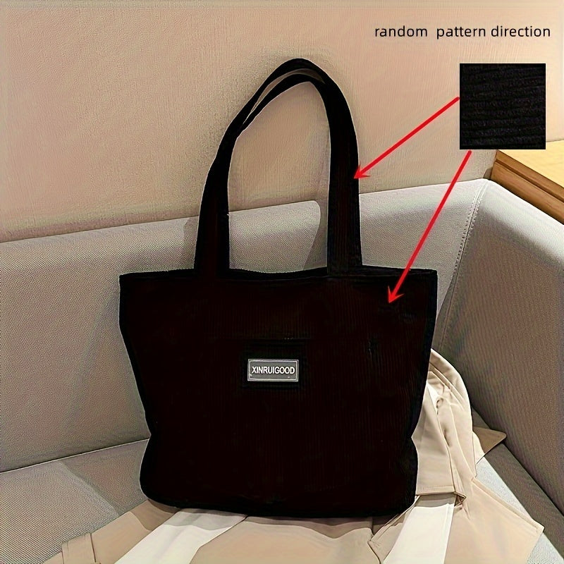 Elegante Damen-Cordhandtasche aus vielseitigem veganem Leder