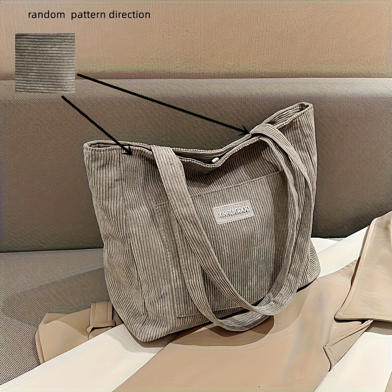 Elegante Damen-Cordhandtasche aus vielseitigem veganem Leder