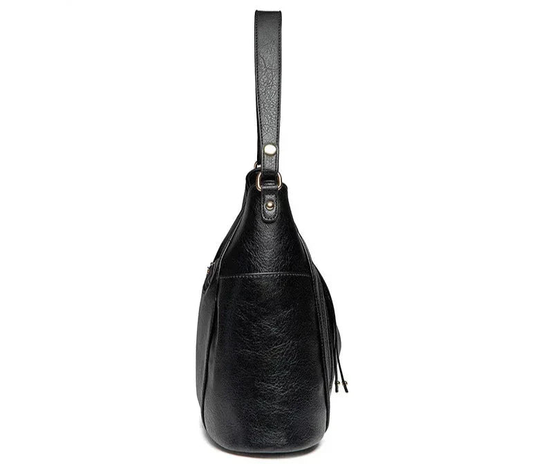 Elegante Damen-Schultertasche, geräumig, aus PU