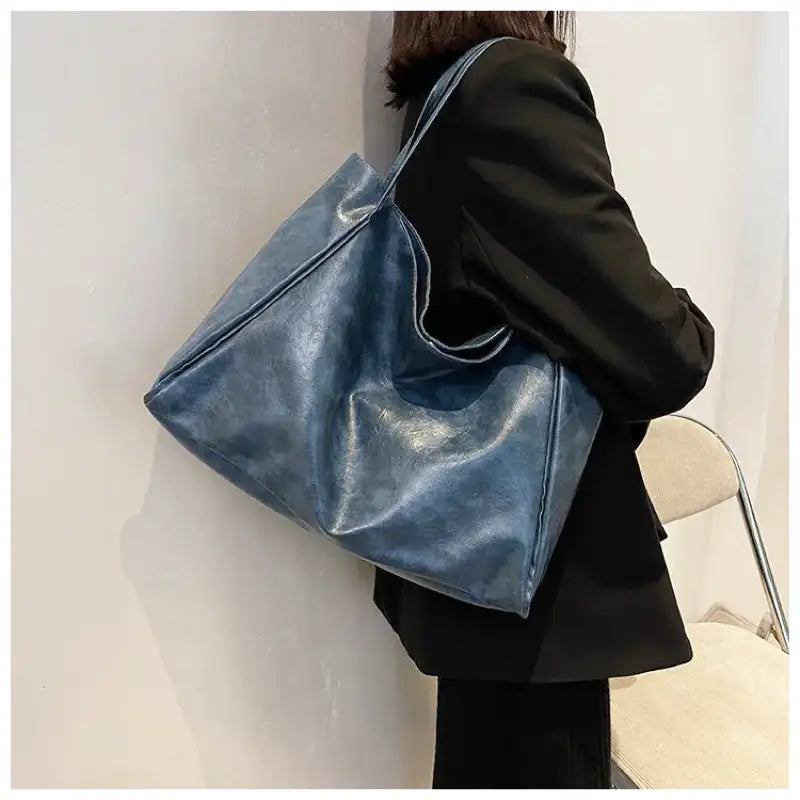 Elegante Damen-Schultertasche, mittelgroß, aus hochwertigem Synthetikgewebe