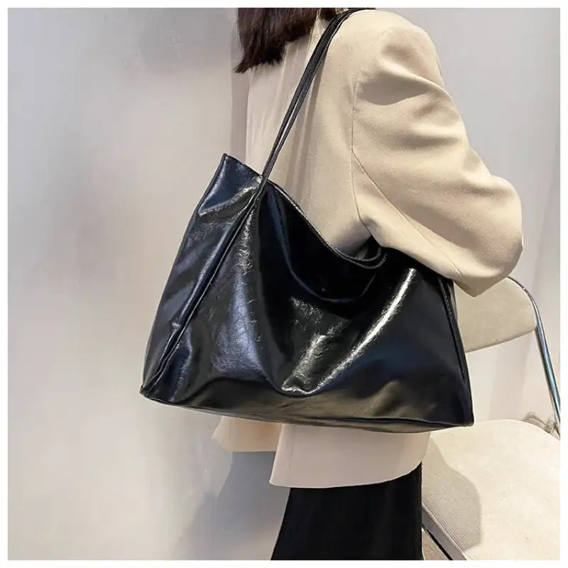 Elegante Damen-Schultertasche, mittelgroß, aus hochwertigem Synthetikgewebe
