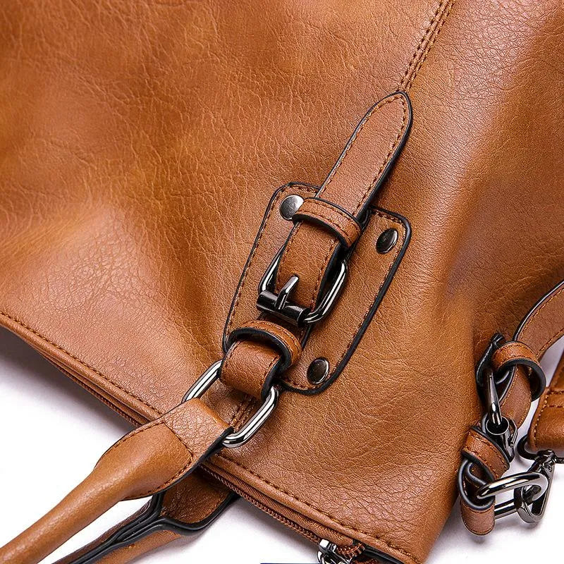 Elegante Damen-Schultertasche aus strapazierfähigem Echtleder