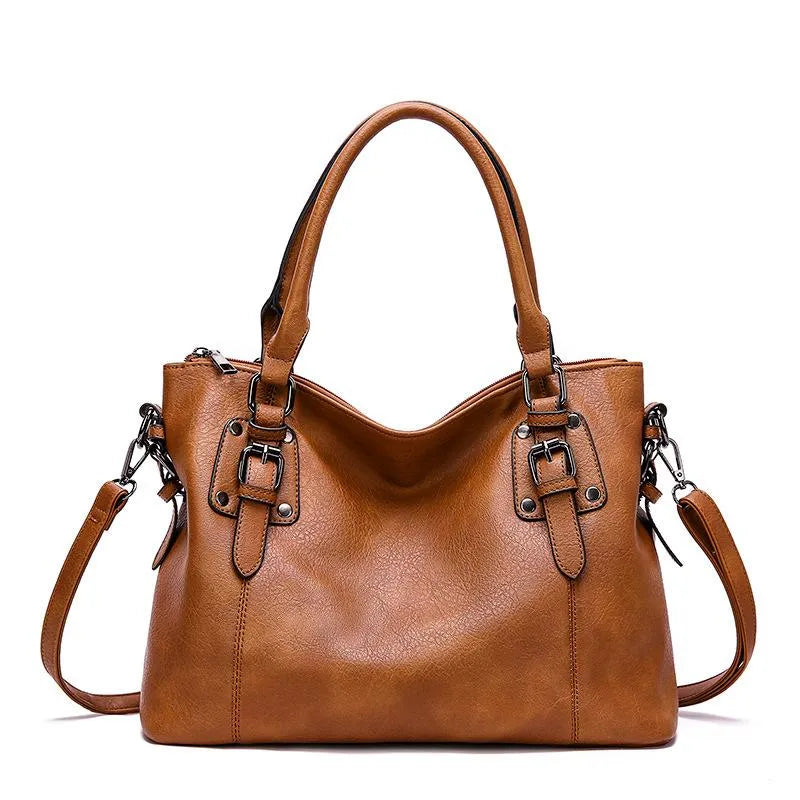 Elegante Damen-Schultertasche aus strapazierfähigem Echtleder