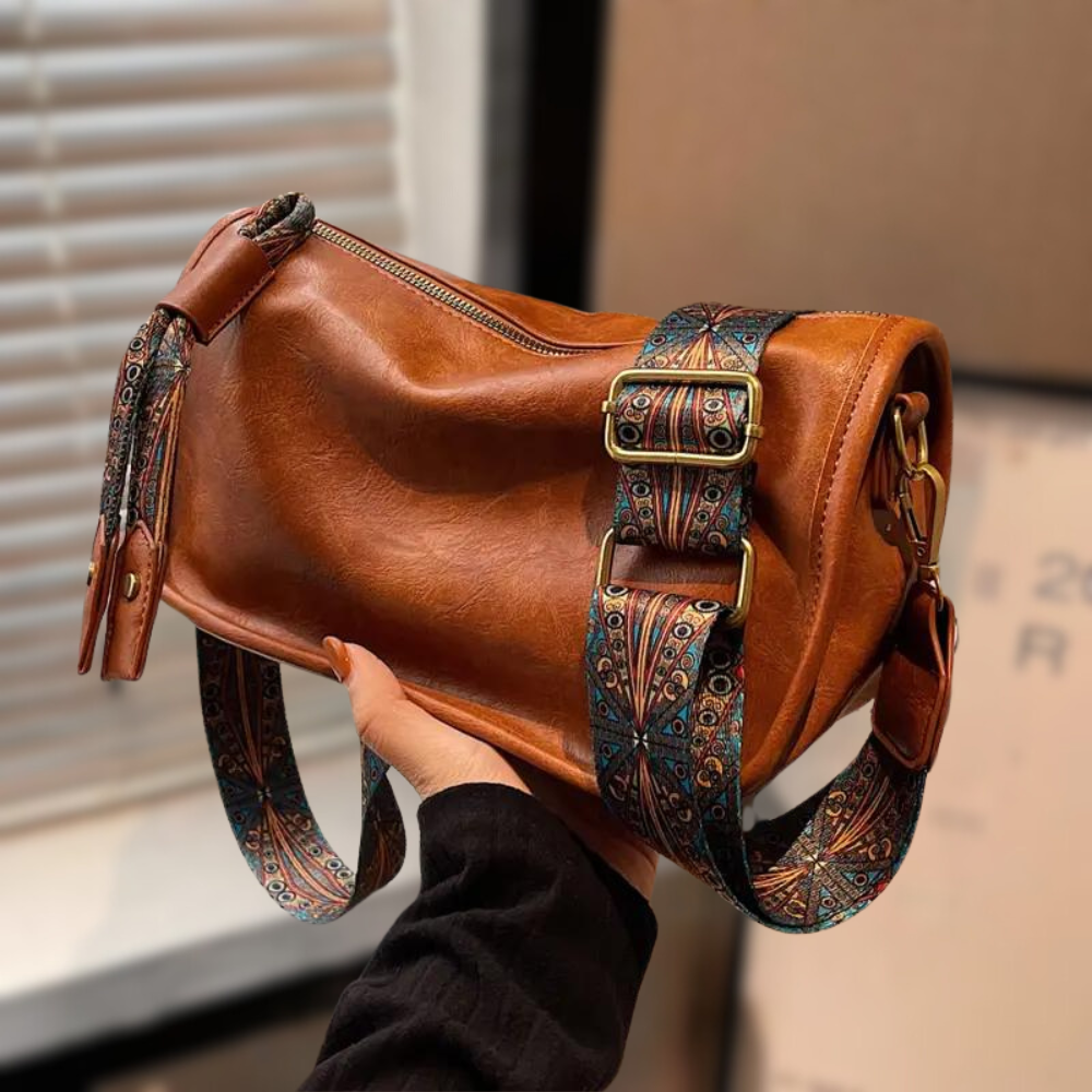 Elegante Damen-Schultertasche aus veganem Leder
