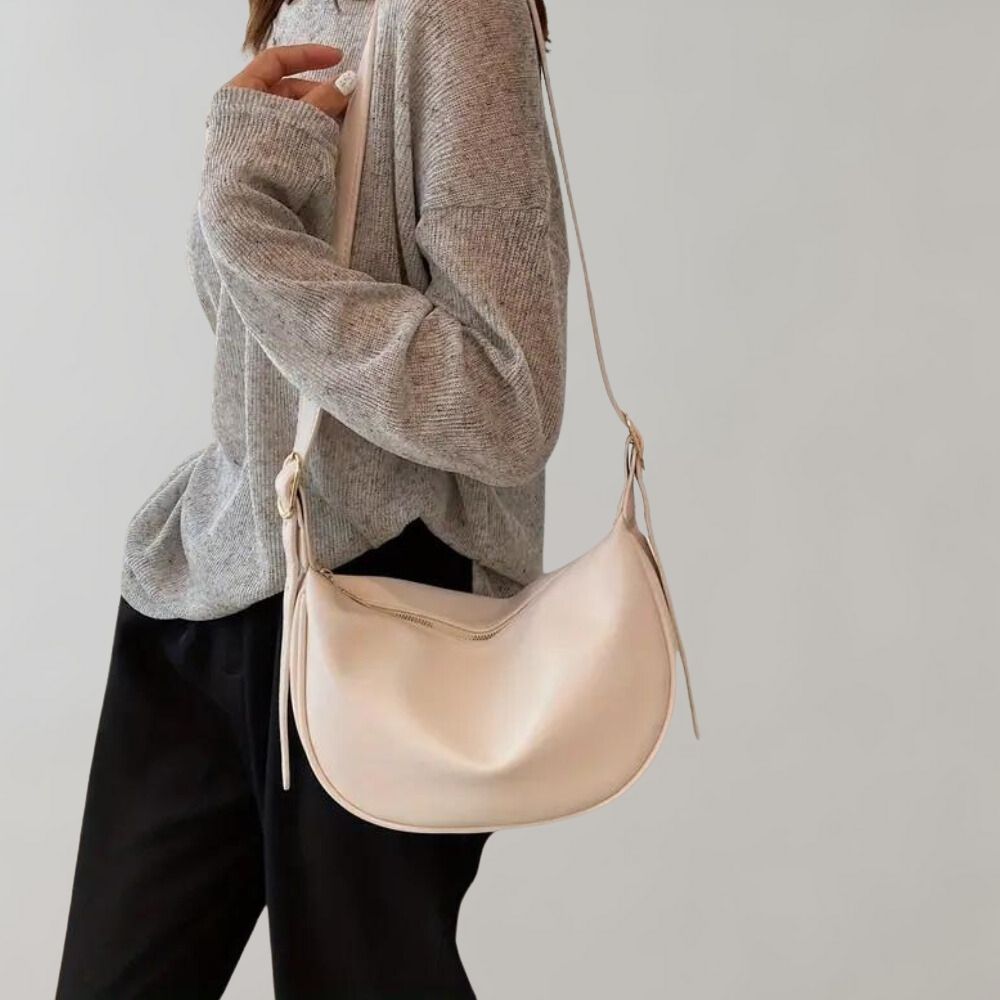 Elegante Damen-Umhängetasche, minimalistisch, aus veganem Leder