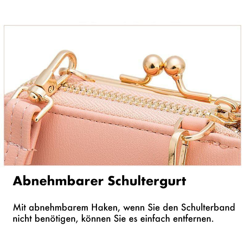 Elegante Damen-Umhängetasche für Handys aus strapazierfähigem PU-Leder