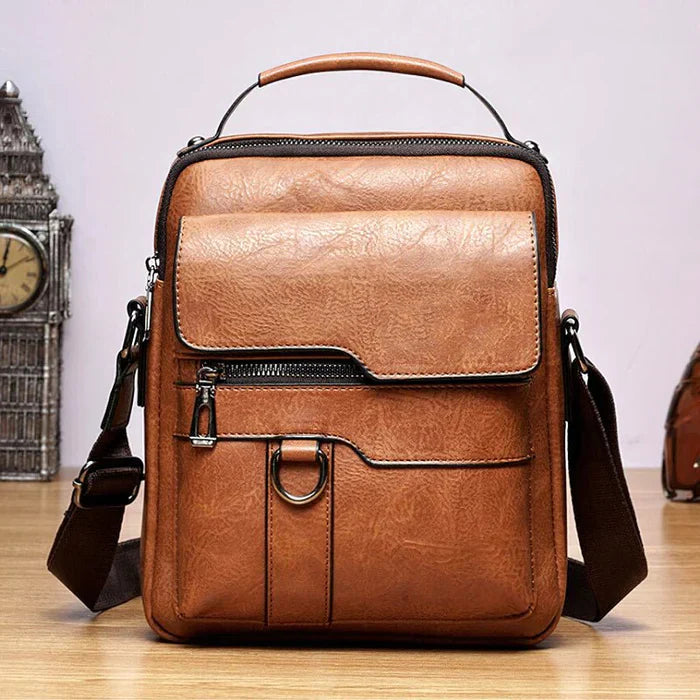 Elegante Damenhandtasche, zeitloses Design, Leder