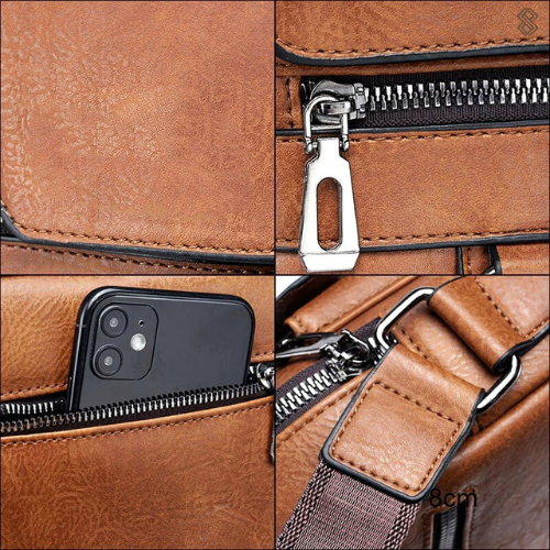 Elegante Damenhandtasche, zeitloses Design, Leder