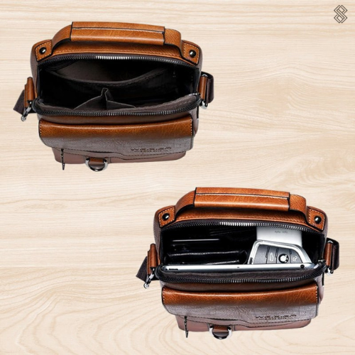 Elegante Damenhandtasche, zeitloses Design, Leder