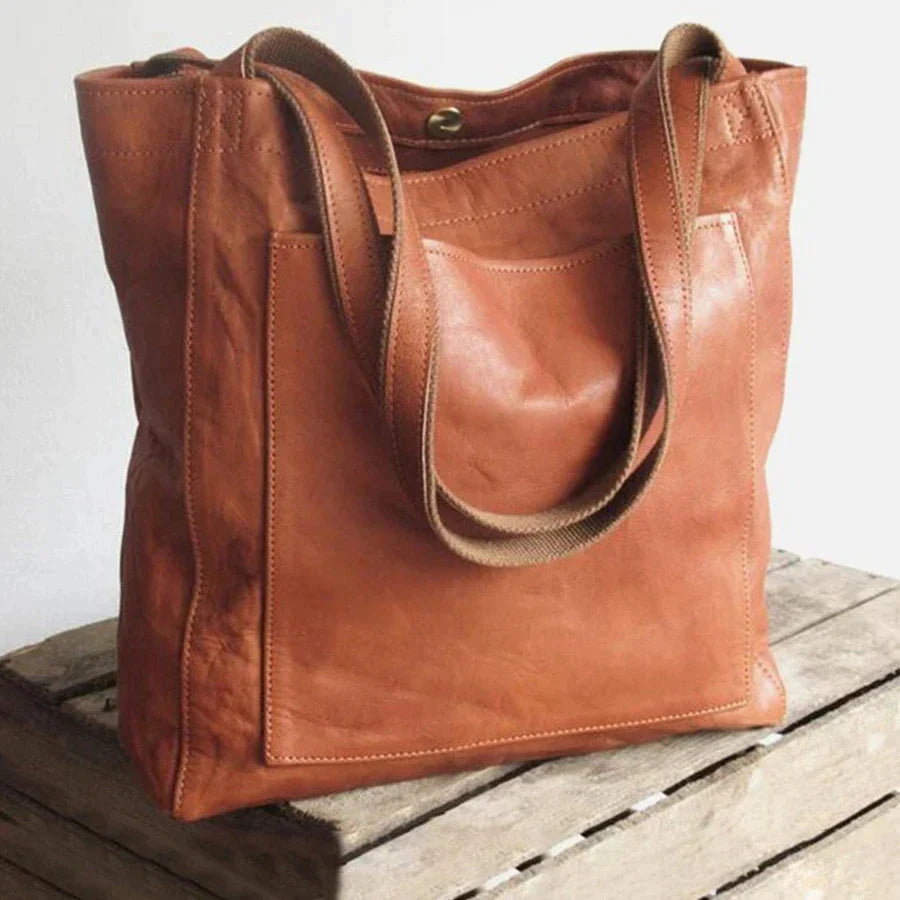 Elegante Damenhandtasche aus funktionalem, weichem Leder