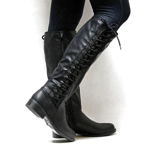 Schnürstiefel Damen | Rutschfest & Kniehoch