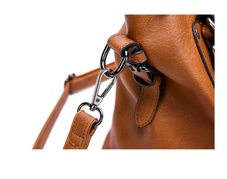 Elegante Vintage-Handtasche für Damen, weiches Material, großes Fassungsvermögen