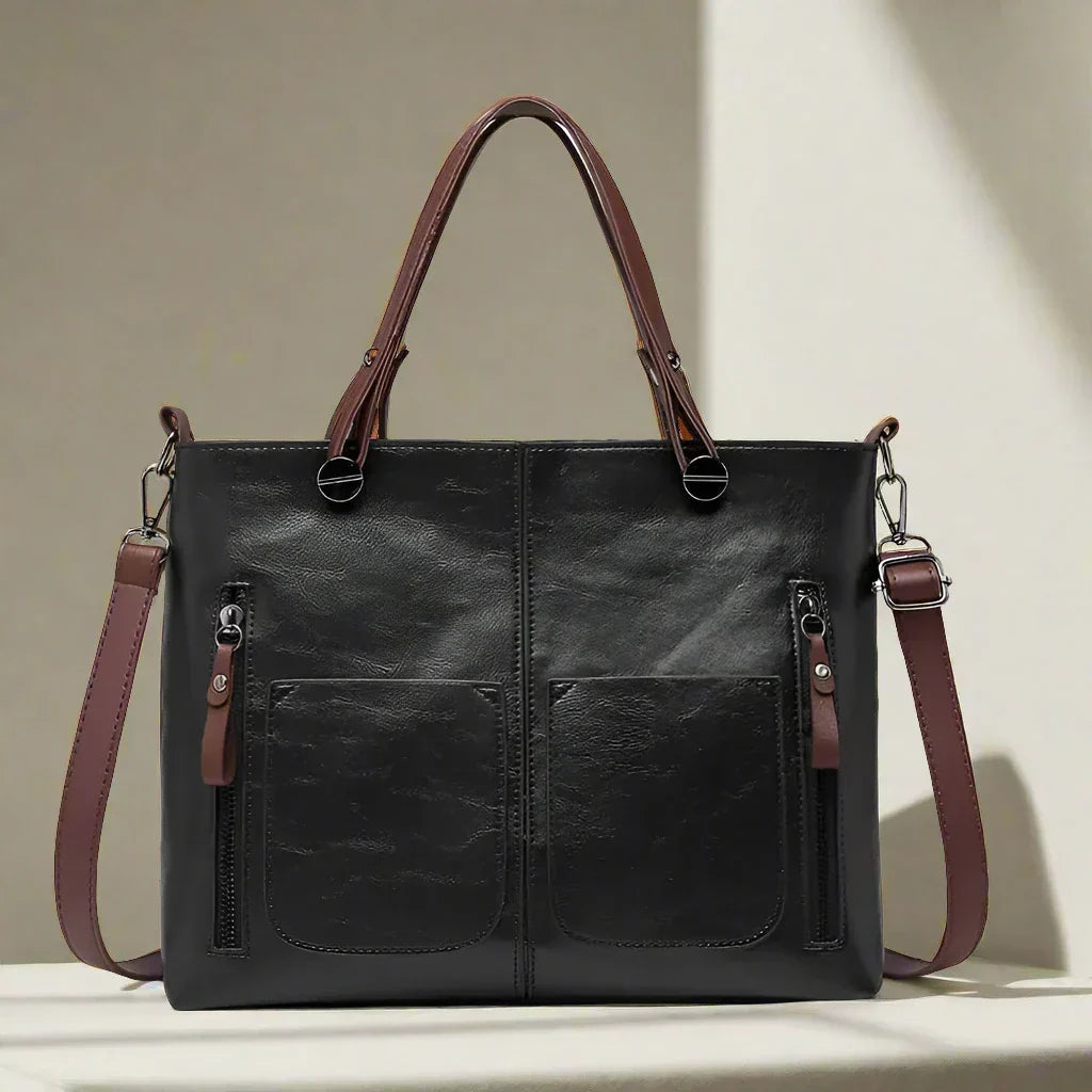 Elegante Vintage-Handtasche für Damen aus strapazierfähigem Stoff