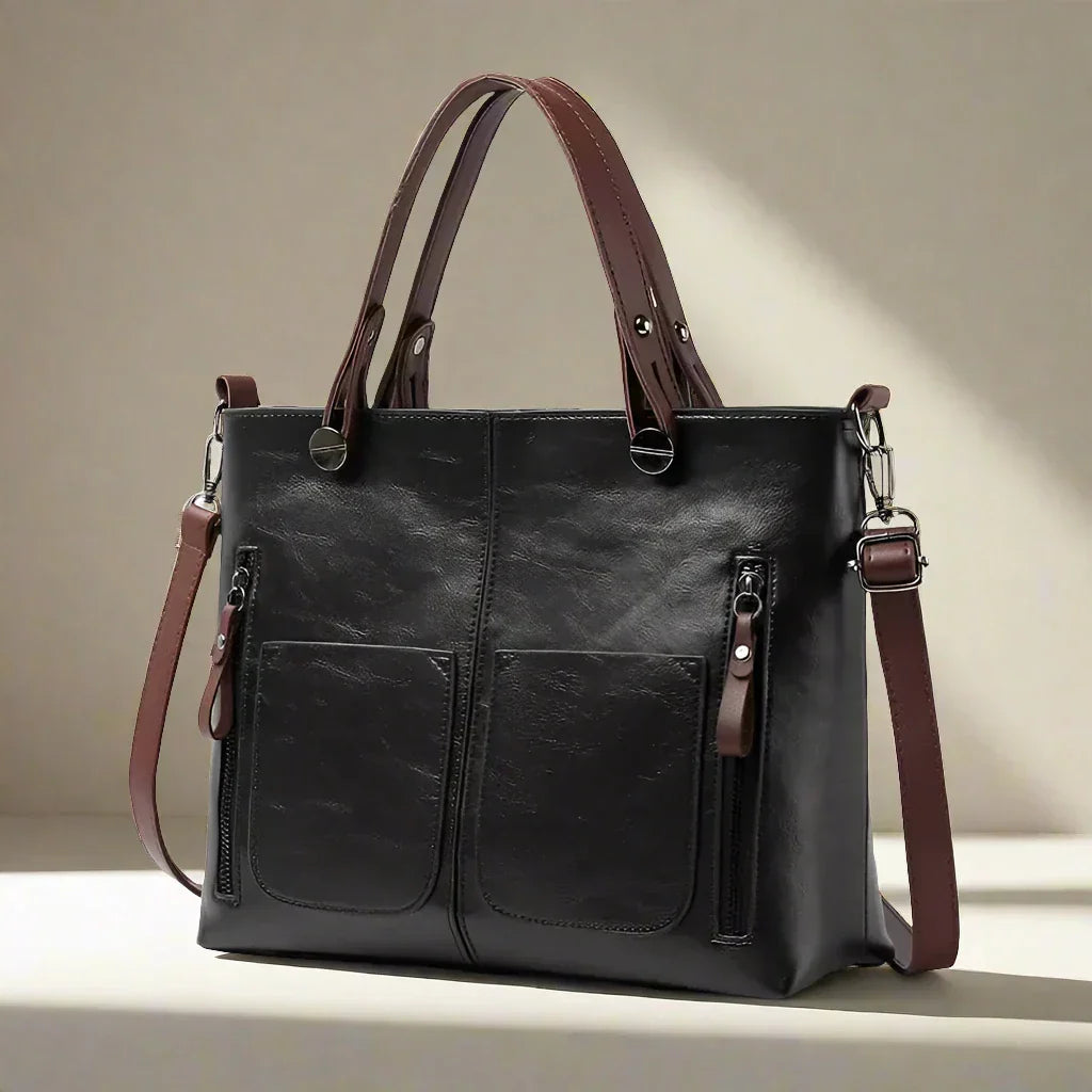 Elegante Vintage-Handtasche für Damen aus strapazierfähigem Stoff
