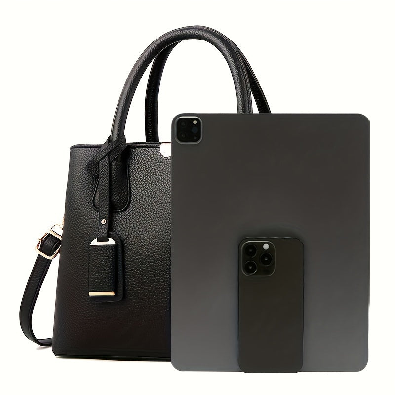 Elegante, geräumige Damenhandtasche aus vielseitigem PU-Leder