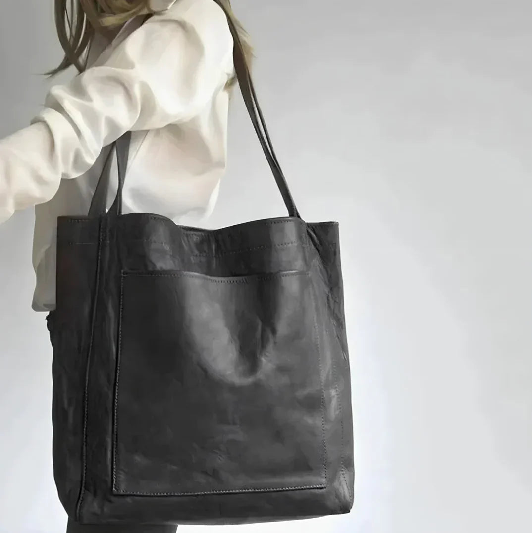 Elegante, handgefertigte Unisex-Tasche aus hochwertigem Vollnarbenleder