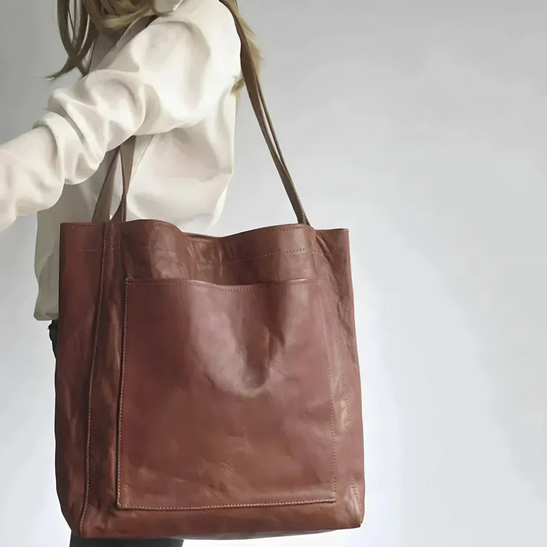 Elegante, handgefertigte Unisex-Tasche aus hochwertigem Vollnarbenleder