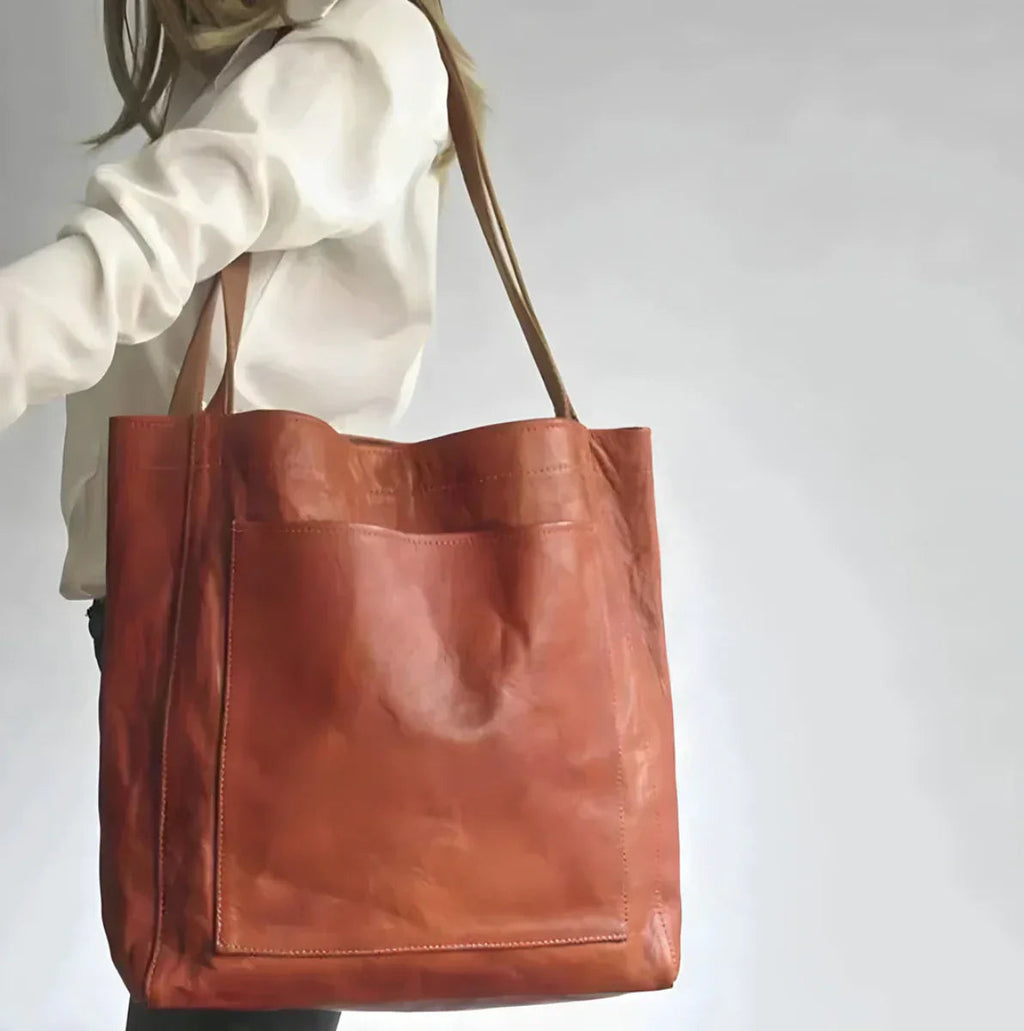 Elegante, handgefertigte Unisex-Tasche aus hochwertigem Vollnarbenleder