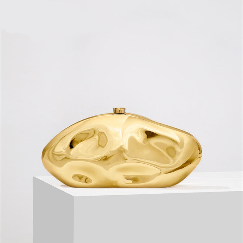 Elegante, strukturierte Damen-Clutch in Goldoptik – Luxus
