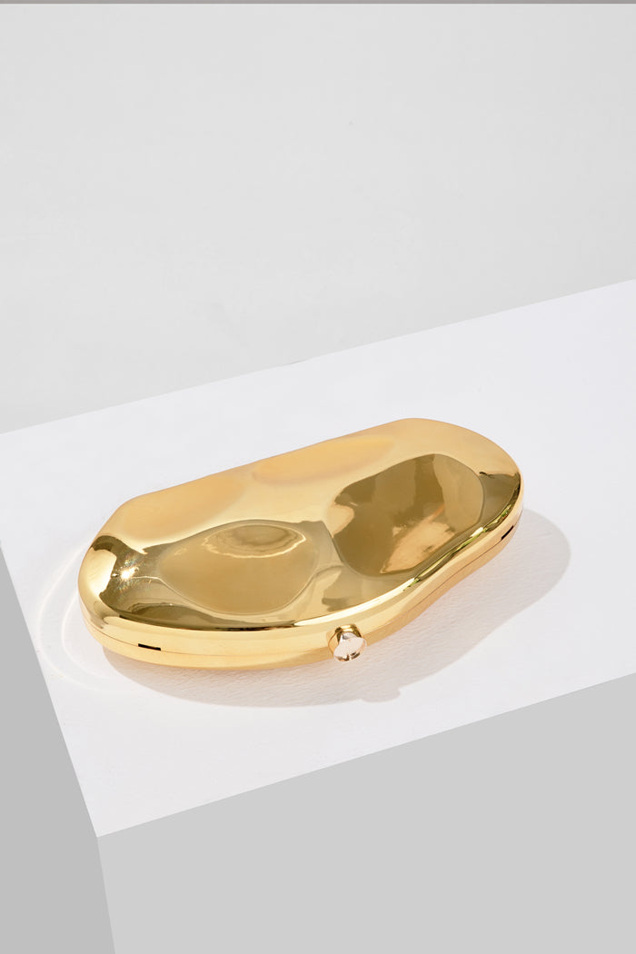Elegante, strukturierte Damen-Clutch in Goldoptik – Luxus