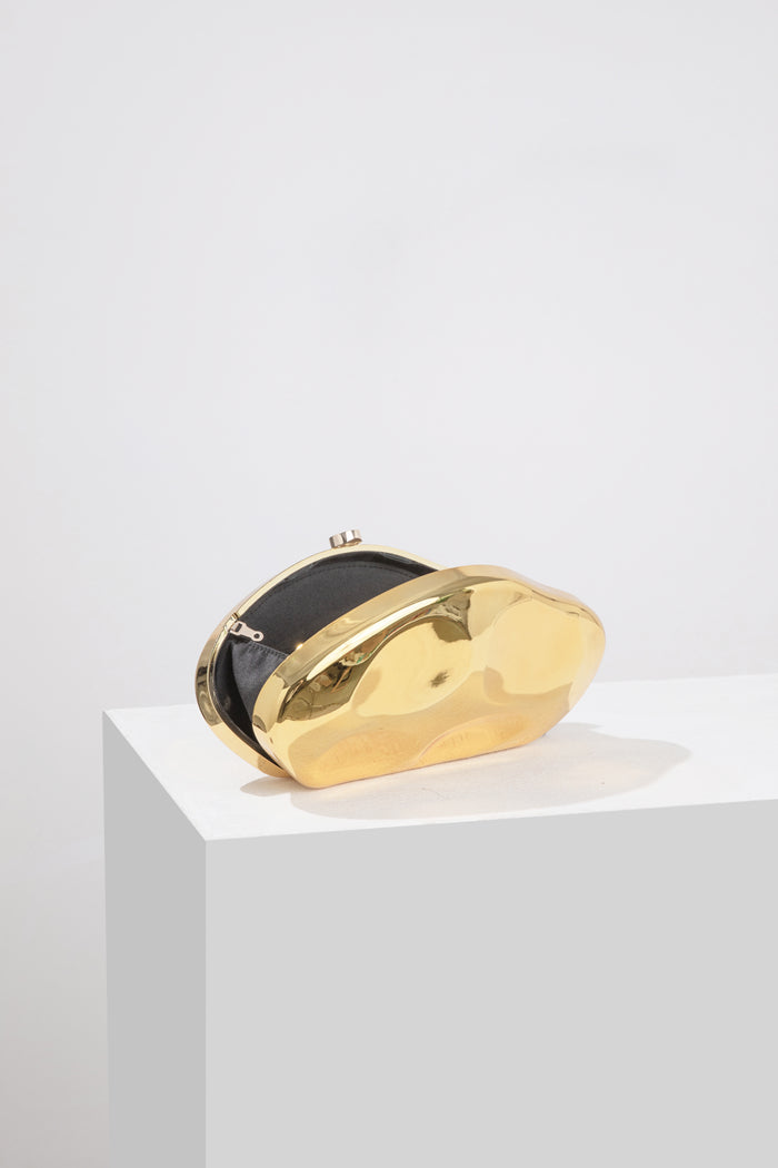 Elegante, strukturierte Damen-Clutch in Goldoptik – Luxus