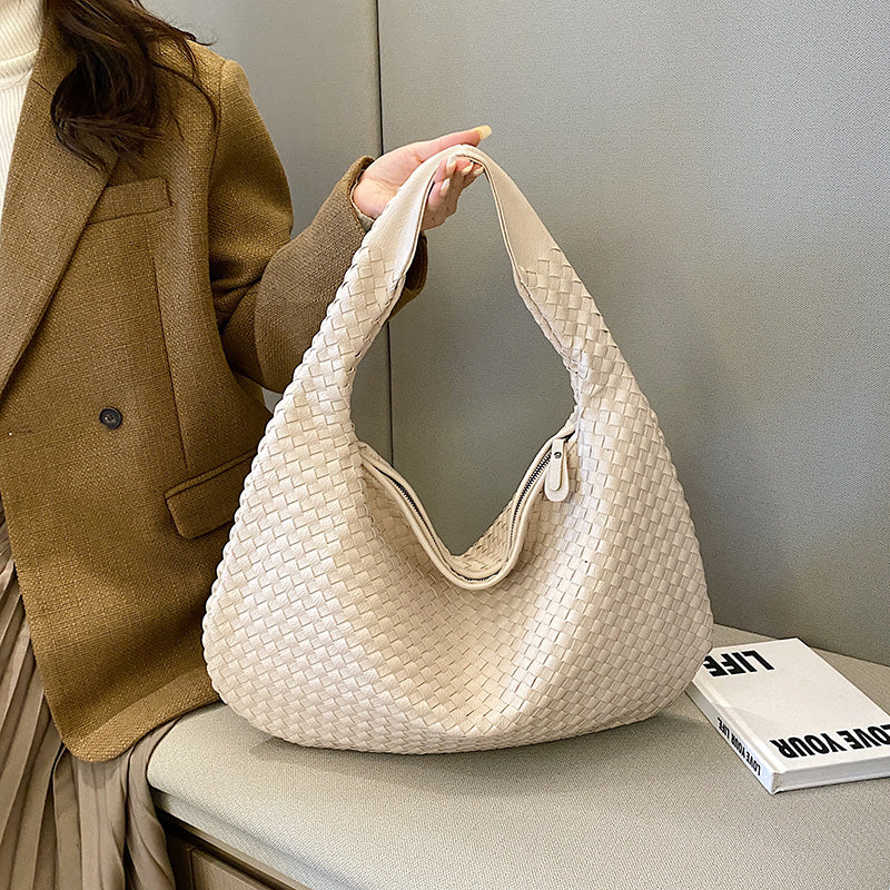 Elegante gewebte Schultertasche für Damen aus strapazierfähigem Material