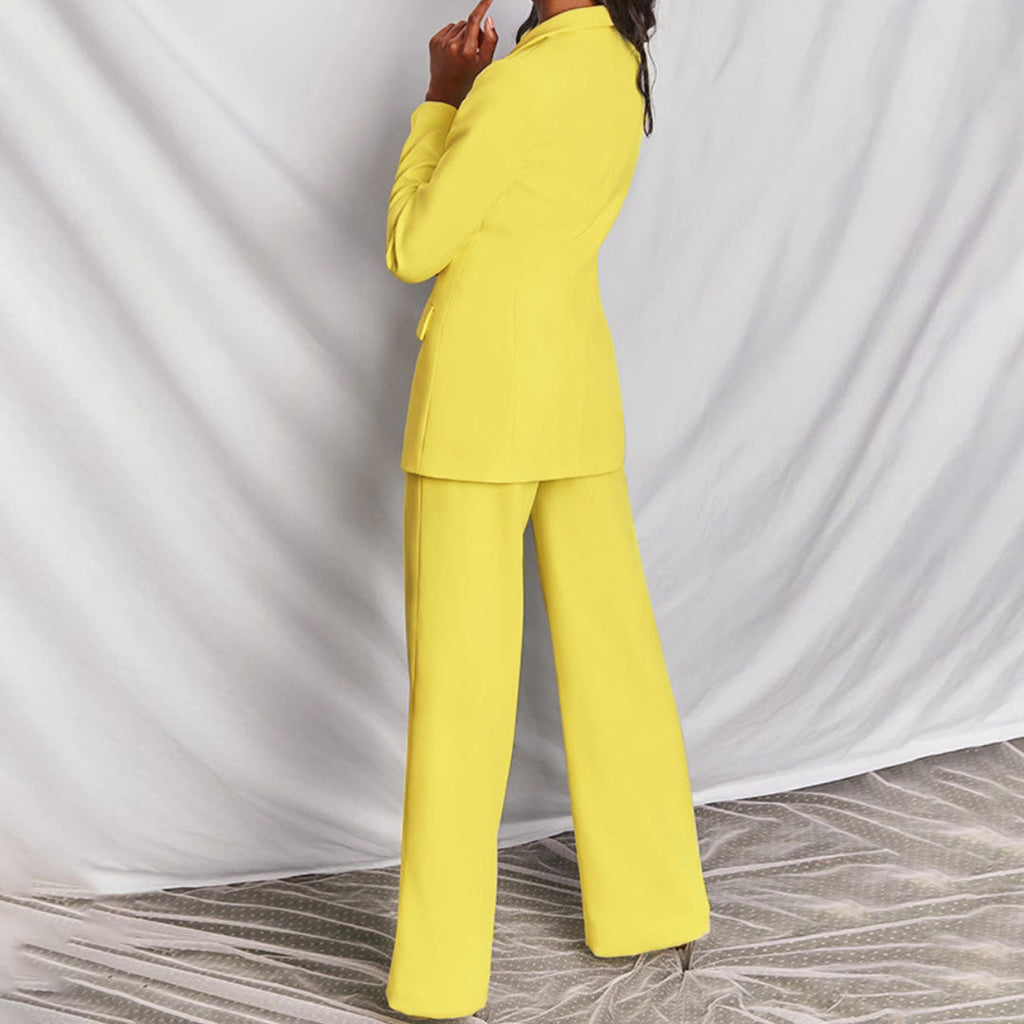 Eleganter Damen Blazer und Hosenanzug für Herbstanlässe