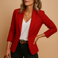 Eleganter Damenblazer mit Langen Ärmeln für Büro und Formelle Meetings – Taillierter Schnitt, Stilvoll und Vielseitig