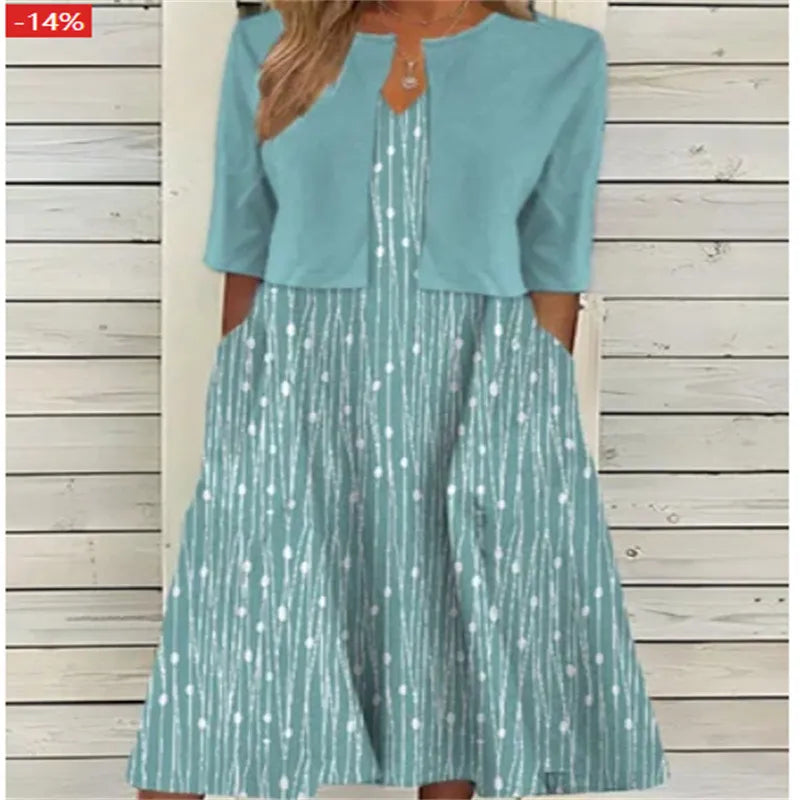 Elegantes Blumenkleid Damen – Festliches Midi-Kleid für Sommerveranstaltungen und besondere Anlässe