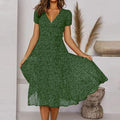 Elegantes Kleid Damen A-Linie mit V-Ausschnitt – Festliche Kleider für Frühling und Sommer